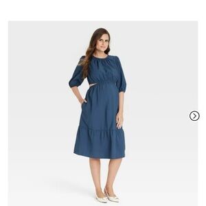 Isabel Cut-Out Woven Maternity Dress New with Tags